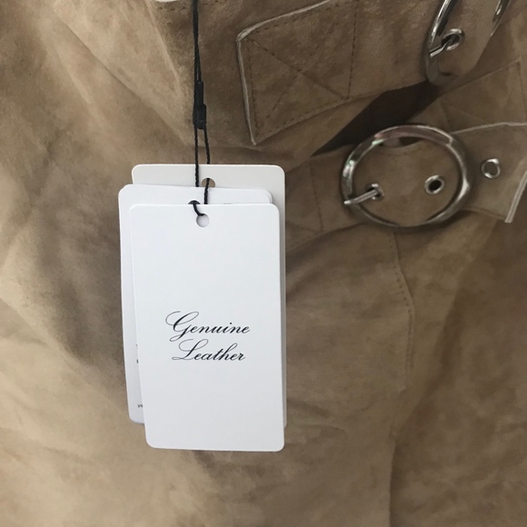 Mango Genuine Leather Buckle Skirt - Picture 3 of 6